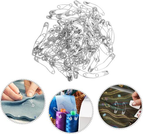 Gadpiparty 100pcs Quilting Sewing Supplies Curved Basting Pins Bent Safety Pins for Crafting Metal Nickel-Plated in Saudi Arabia