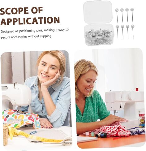 Artibetter 500pcs رأس اللؤلؤ دبابيس مستقيمة إبر خياطة المعاد in Saudi Arabia