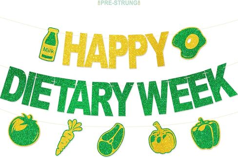 لافتة الأسبوع السعيد في الأسبوع - لا يوجد DIY Glitter Week Week Decorations Decorities Giftary Hompts in Kuwait