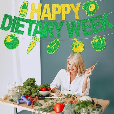 لافتة الأسبوع السعيد في الأسبوع - لا يوجد DIY Glitter Week Week Decorations Decorities Giftary Hompts in Kuwait