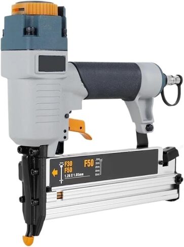 Professional Pneumatic Upholstery Stapler Air Nailer Pneumatic Nail Gun 16Ga/18Ga Woodworking Air Stapler T50 F50 440K Nails(Black) in Saudi Arabia