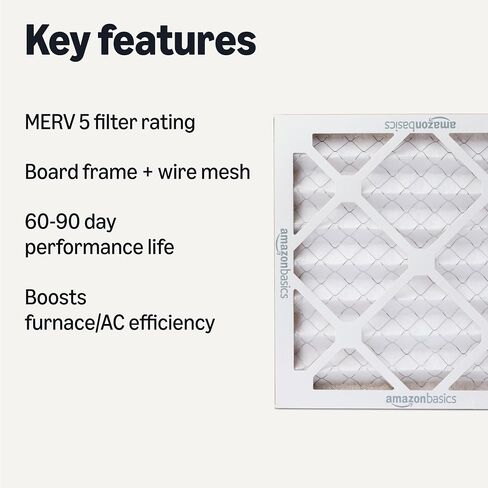 Amazon Basics Merv 8 AC Furnace Air Filter - 12'' x 12'' x 1'', 6-Pack in Saudi Arabia