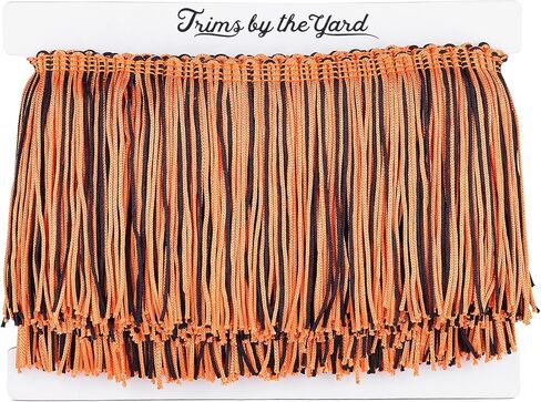 Trims By The Yard 4" Multicolor Chainette Fringe Trim, Polyester-Made Decorative Fringe Trim, for Costumes, Home Decor, and Party Decorations, Durable Fringes, 5-Yard Cut, Red/White/Blue in Saudi Arabia