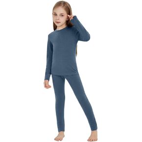 مجموعة طبقات أساسية من صوف ميرينو 100% للجنسين من Woolcano Kids ملابس داخلية حرارية خفيفة الوزن in Kuwait