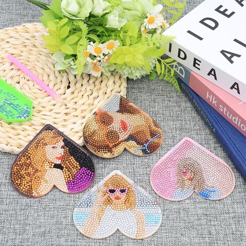 Diamond Art Bookmarks, Taylor Gifts for Women Taylor Merch, 4 Pcs Cute Bookmarks for Book Lovers, DIY Diamond Painting, Taylor Diamond Art Kits for Adults in Saudi Arabia