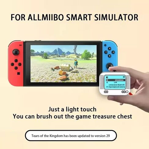 Allmiibo Smart NFC Emulator, Compatible with Switch/3DS, 50+ Games and 3000 NFC Data Storage, 1.2" OLED Screen in Saudi Arabia