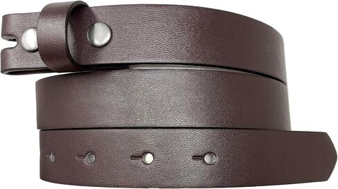 حزام حزام جلدي رفيع للسيدات من BC Belts مع لمسة نهائية محببة ناعمة بعرض 2.54 سم مع أزرار كبس in Kuwait