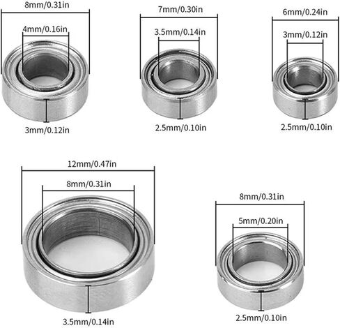 Compatible with Traxxas for TRX4M 1/18 RC Car Upgrade Modification Replacement Parts Accessories 22PCS Steel Bearing Kit RC Car Accessories in Saudi Arabia