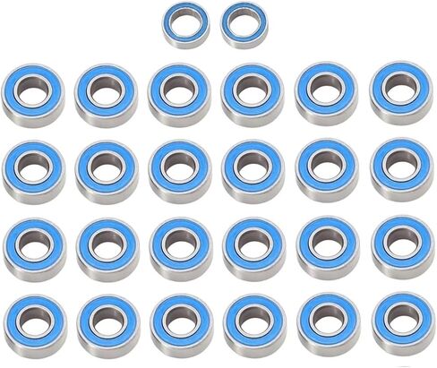 قطع غيار سيارة RC متوافقة مع Tamiya for GF01 RC Car Ewitgureding Pression Parts Accessories 26pcs مجموعة محمل مختومة in Saudi Arabia