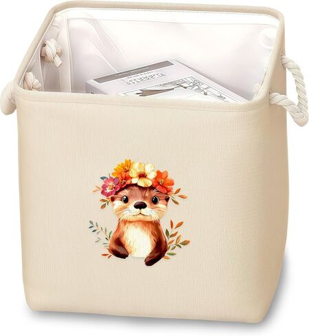 Koala Fabric Storage Bin 11 × 11 بوصة ، سلة تخزين قابلة للطي للمنزل ، المكتب ، خزانة ، ملابس ، منظم ألعاب ، ديكور مكتب غرفة منزلية لطيف للبنات أطفال! in Kuwait