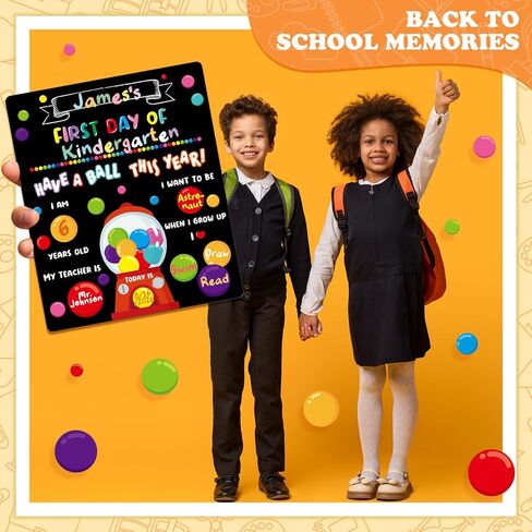 Chunful First and Last Day of School Chalkboard Sign Board Wooden Pencil 10" x 12" Reusable Double Sided Apple Chalk Board for Preschool Kindergarten in Saudi Arabia