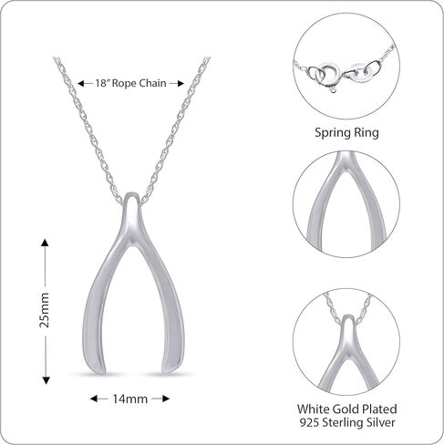 AFFY Wishbone Pendant Necklace in 14K Gold Over Sterling Silver in Saudi Arabia