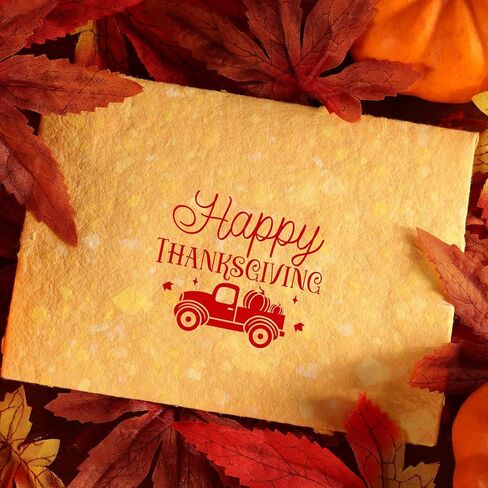 6 Sheets Fall Thanksgiving Clear Stamps Pumpkin Turkey Greeting Words Silicone Transparent Stamps for Autumn DIY Craft Card Making Scrapbooking Embossing Album Decor in Saudi Arabia