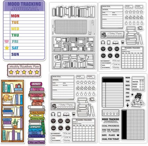 Chgcraft 4 Sheets 4 أنماط نباتات واقعية نمط صافي طوابع برية فروع الختم السيليكون لختم Silicone لـ DIY وصنع البطاقة ديكور حرفة الورق 6.3 × 4.3 بوصة in Saudi Arabia