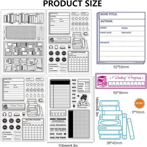 Chgcraft 4 Sheets 4 أنماط نباتات واقعية نمط صافي طوابع برية فروع الختم السيليكون لختم Silicone لـ DIY وصنع البطاقة ديكور حرفة الورق 6.3 × 4.3 بوصة in Saudi Arabia