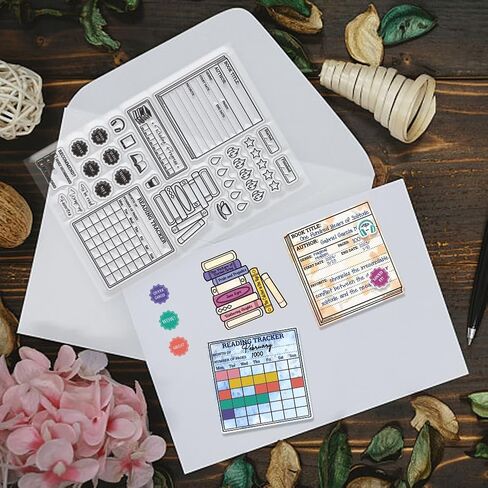 Chgcraft 4 Sheets 4 أنماط نباتات واقعية نمط صافي طوابع برية فروع الختم السيليكون لختم Silicone لـ DIY وصنع البطاقة ديكور حرفة الورق 6.3 × 4.3 بوصة in Saudi Arabia