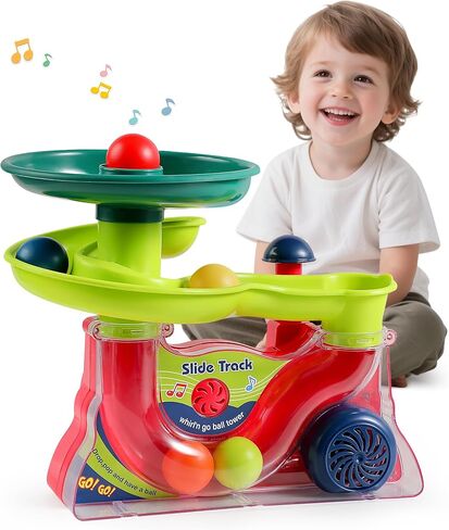 لعبة Bargle Ball Popper للأطفال من 9 أشهر - 5 كرات مع ظهور الموسيقى والموسيقى الممتعة ، والسبب والتأثير لعبة إسقاط الكرة ، وهدية عيد ميلاد مثالية للاستحمام الطفل ، ومسرحي في السفر الداخلي in Saudi Arabia