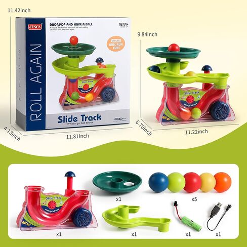 لعبة Bargle Ball Popper للأطفال من 9 أشهر - 5 كرات مع ظهور الموسيقى والموسيقى الممتعة ، والسبب والتأثير لعبة إسقاط الكرة ، وهدية عيد ميلاد مثالية للاستحمام الطفل ، ومسرحي في السفر الداخلي in Saudi Arabia