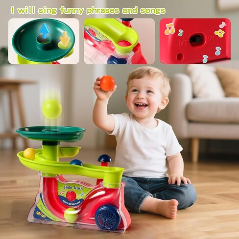 لعبة Bargle Ball Popper للأطفال من 9 أشهر - 5 كرات مع ظهور الموسيقى والموسيقى الممتعة ، والسبب والتأثير لعبة إسقاط الكرة ، وهدية عيد ميلاد مثالية للاستحمام الطفل ، ومسرحي في السفر الداخلي in Saudi Arabia