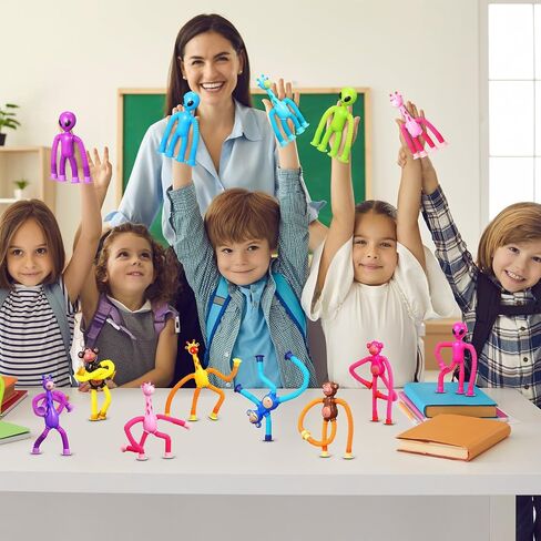 Soulchen 24 Pcs Telescopic Suction Cup Toys for Kids Bulk Pop Tube Sensory Toys Monkey Alien Giraffe Funny Autism Fidget Travel Toy for Boys Girls Birthday Thanksgiving Christmas Halloween Suffers in Saudi Arabia