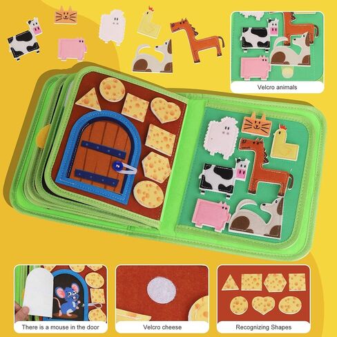 كتاب مزدحم للأطفال الصغار Montessori Toys- لوحة مشغولة لمدة 1-3 سنوات هدايا فتي in Saudi Arabia