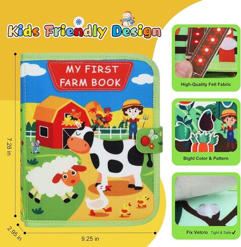كتاب مزدحم للأطفال الصغار Montessori Toys- لوحة مشغولة لمدة 1-3 سنوات هدايا فتي in Saudi Arabia