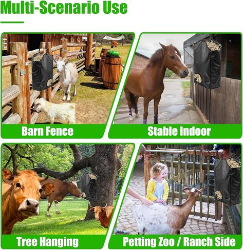 4 مساءً حقيبة القش - قطعة قماش ماعز قش معلقة على أكسفورد ، وأكياس التغذية للخيول ، والماعز ، والأرانب ، والحمير ، والأبقار in Kuwait