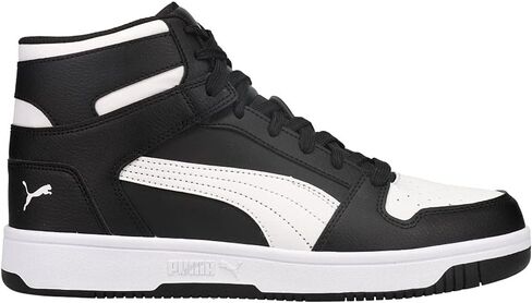 PUMA Men's Rebound Layup Sneaker, Dark Myrtle Black White, 8.5 in Saudi Arabia