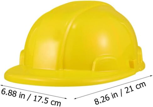 2Pcs Construction Party Hats Hard Hats for Dress Up for Halloween Themed Parties Flexible Plastic Fun Building Accessories in Kuwait