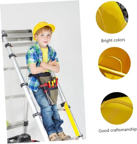 2Pcs Construction Party Hats Hard Hats for Dress Up for Halloween Themed Parties Flexible Plastic Fun Building Accessories in Kuwait