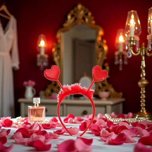 قلب رأس القلب الأحمر على شكل حب على شكل عيد الحب إكسسوارات الشعر الإكسسوارات لعصبة الشريط in Saudi Arabia
