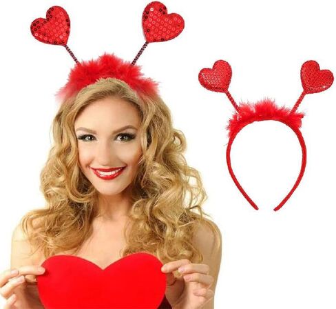 قلب رأس القلب الأحمر على شكل حب على شكل عيد الحب إكسسوارات الشعر الإكسسوارات لعصبة الشريط in Saudi Arabia