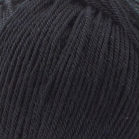 Silky Touch Crochet Yarn - 100gr / 383yds - 100% Microfiber Acrylic - (2) Sport Fine Weight - Silky Effect Yarn for Hand Knitting (Black - Black, 1 Skein) in Saudi Arabia