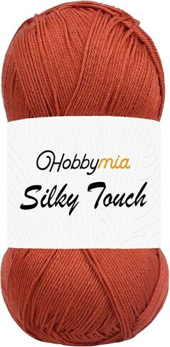 Silky Touch Crochet Yarn - 100gr / 383yds - 100% Microfiber Acrylic - (2) Sport Fine Weight - Silky Effect Yarn for Hand Knitting (Black - Black, 1 Skein) in Saudi Arabia