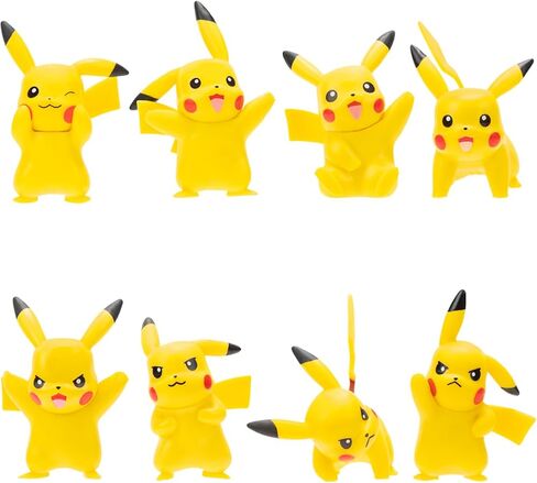 Bandai - Pokémon - 8 Battle Figures - Pack of 8 Pikachu Figures - JW2604 in Saudi Arabia