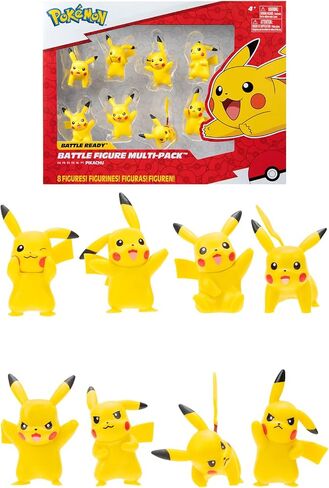 Bandai - Pokémon - 8 Battle Figures - Pack of 8 Pikachu Figures - JW2604 in Saudi Arabia