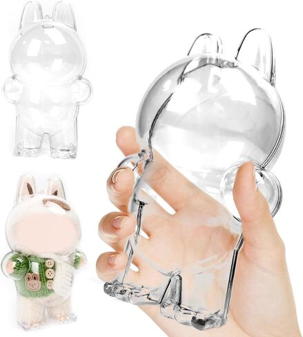 حالة عرض واقية متوافقة مع Labubu Doll - Crystal Clear Clear Acrylic Standing Hard Display Box ، يتناسب مع سنانير حقيبة ظهر لابوبو القياسية لعرضه في الهواء الطلق (دمية غير متضمنة) (الجلوس) in Saudi Arabia