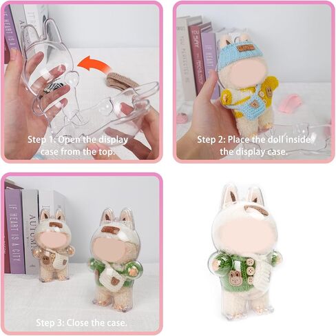 حالة عرض واقية متوافقة مع Labubu Doll - Crystal Clear Clear Acrylic Standing Hard Display Box ، يتناسب مع سنانير حقيبة ظهر لابوبو القياسية لعرضه في الهواء الطلق (دمية غير متضمنة) (الجلوس) in Saudi Arabia