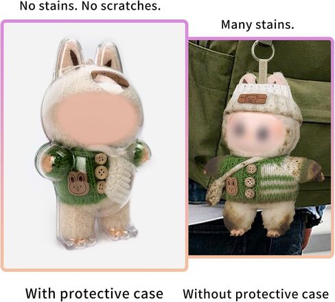 حالة عرض واقية متوافقة مع Labubu Doll - Crystal Clear Clear Acrylic Standing Hard Display Box ، يتناسب مع سنانير حقيبة ظهر لابوبو القياسية لعرضه في الهواء الطلق (دمية غير متضمنة) (الجلوس) in Saudi Arabia
