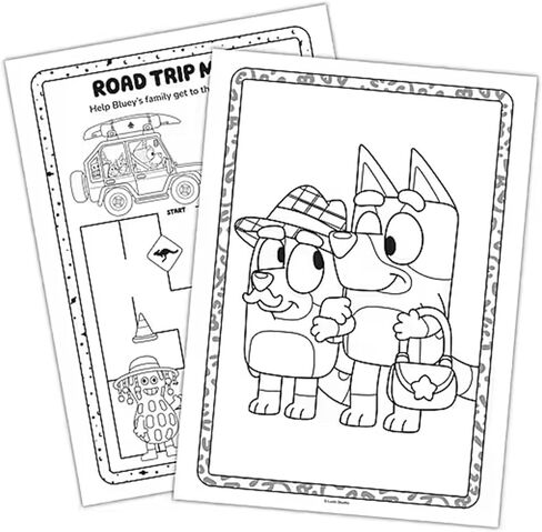 Bluey Coloring and Activity Book Set - Cartoon Coloring Pages, Activity Sheets, Game, Puzzles, More | Bluey Coloring Book for Boys, Girls, Kids in Saudi Arabia