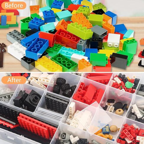 15 Large Grids Plastic Organizer Box with Adjustable Dividers,divided storage containers,jewelry organizer,Clear Storage Box for Jewelry,Art DIY Crafts,Washi Tapes,Beads and Small Parts in Saudi Arabia