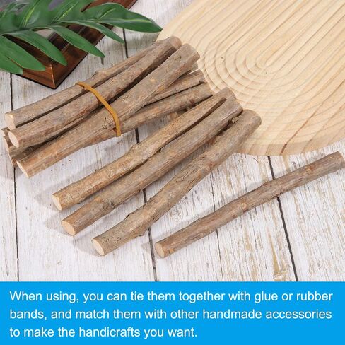 PATIKIL 10 PCS 20CM عصي سجل الخشب ، عصي الحرف الخشبية الطبيعية ، عصي الخشب المجففة فروع خشبية لدائم DIY CARPHS Excaptory Photo Photo ، لون الخشب in Saudi Arabia