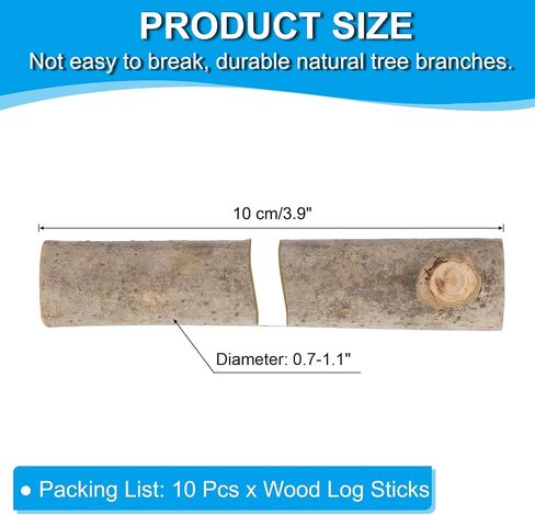 PATIKIL 10 PCS 20CM عصي سجل الخشب ، عصي الحرف الخشبية الطبيعية ، عصي الخشب المجففة فروع خشبية لدائم DIY CARPHS Excaptory Photo Photo ، لون الخشب in Saudi Arabia