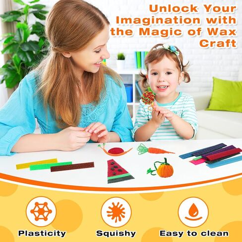 1000 pcs شمع العصي الحرفية ، عصي الغزل الشمع لزجة قابلة للانحناء ، عصي النحت القابلة لإعادة الاستخدام ، سلسلة شمع بكميات كبيرة للحرف ، اللوازم الفنية ، مشروع مدرسة DIY (13 لونًا) in Kuwait