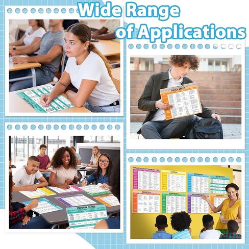 8Pcs Nurse Cheat Sheet Bundle Nurse Badge Reference Posters Pharmacology Cheat Sheets Nursing Notes for Nursing Students New Nurses Study Guide Supply Hospital Office Home Classroom Decor 11 x 8.5 In in Saudi Arabia