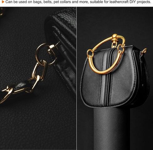 Harfington 6pcs o حلقة النحاس الدائري برسامات رأس الدعامة 9 ملم من المسامير المعدنية مع المسمار وحلقة السحب لحقيبة حرفة الجلود DIY المحمول حقيبة يد ، البرونزية in Saudi Arabia