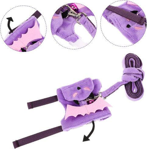 Garneck 1set Halloween Cat Leash خفيفة الوزن وسترة مريحة للحيوانات الأليفة مثل القوارض والخنازير الغينية in Saudi Arabia