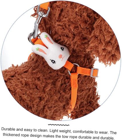 Garneck Dog and Cat Leash Cartoon Design for Puppies and Kittens for Outdoor Activities Fits Pets in Saudi Arabia