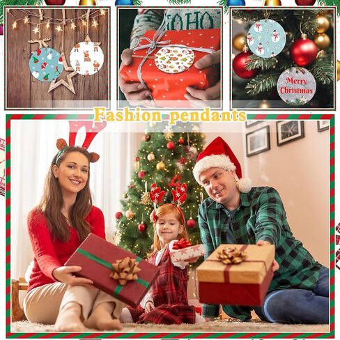 30 Pcs Sublimation Ceramic Ornaments Blank Double-Sided 3 inch Round Sublimation Ornament Blanks for Heat Press Printing Crafting DIY Personalized Christmas Home Decor in Saudi Arabia