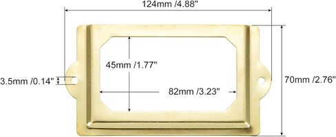 uxcell Metal Label Holders, 124x70mm 4pcs File Name Card Tag Label Holder Frame for Office Library Drawer Cabinet Shelves, Bronze Tone in Saudi Arabia